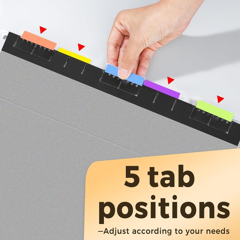 SUNEE حافظات ملفات معلقة بحجم قانوني، حافظات ملفات سوداء 25 حزمة مع علامات مقطوعة 1/5، حافظ على تنظيم منزلك ومكتبك مع ملفات ومستندات بالجملة - Image 5